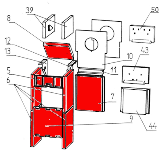 Wamsler Calor Feuerraumauskleidung Wamsler Calor Feuerraumauskleidung