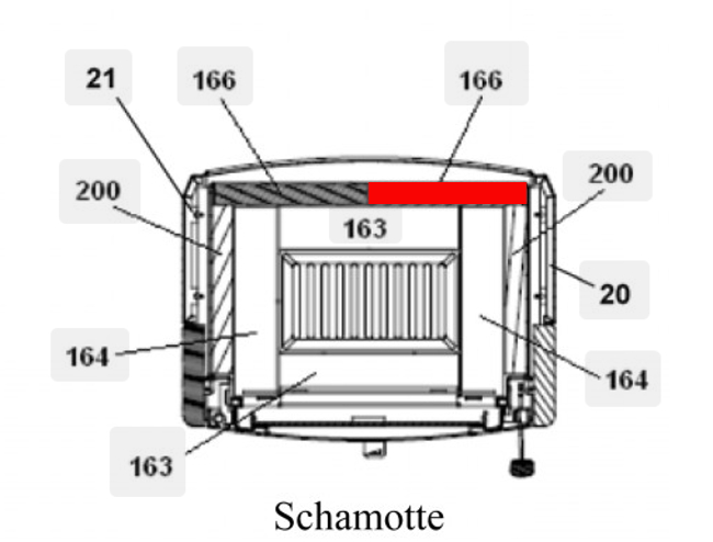 Haas+Sohn Moers 306.15 Rückwandstein rechts Feuerraumstein Haas+Sohn Moers 306.15 Rückwandstein rechts Feuerraumstein