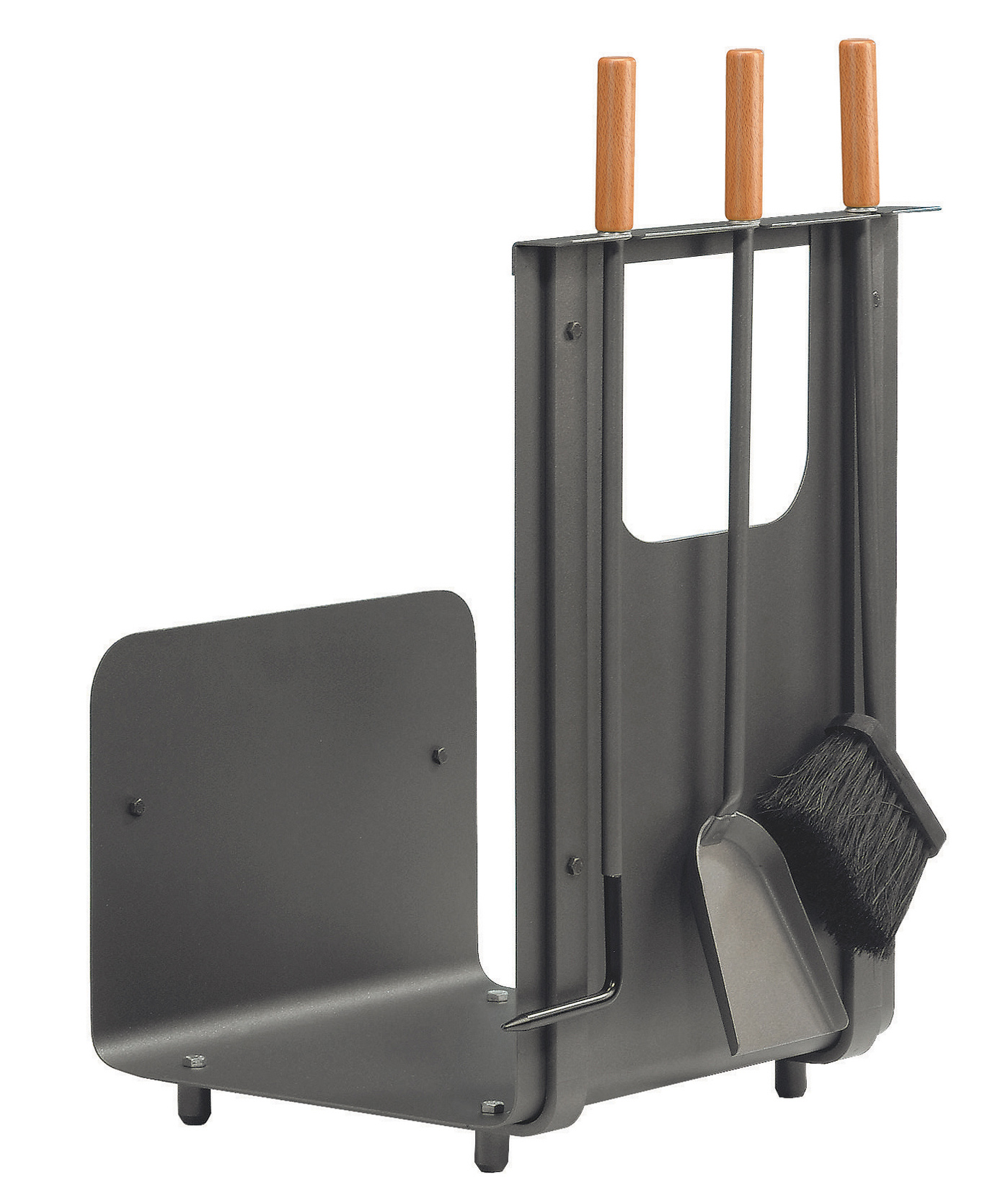 Lienbacher Kaminbesteck aus Stahl, 3- teilig, anthrazit beschichtet, 67 x 37 x 37 cm Lienbacher Kaminbesteck aus Stahl, 3- teilig, anthrazit beschichtet, 67 x 37 x 37 cm