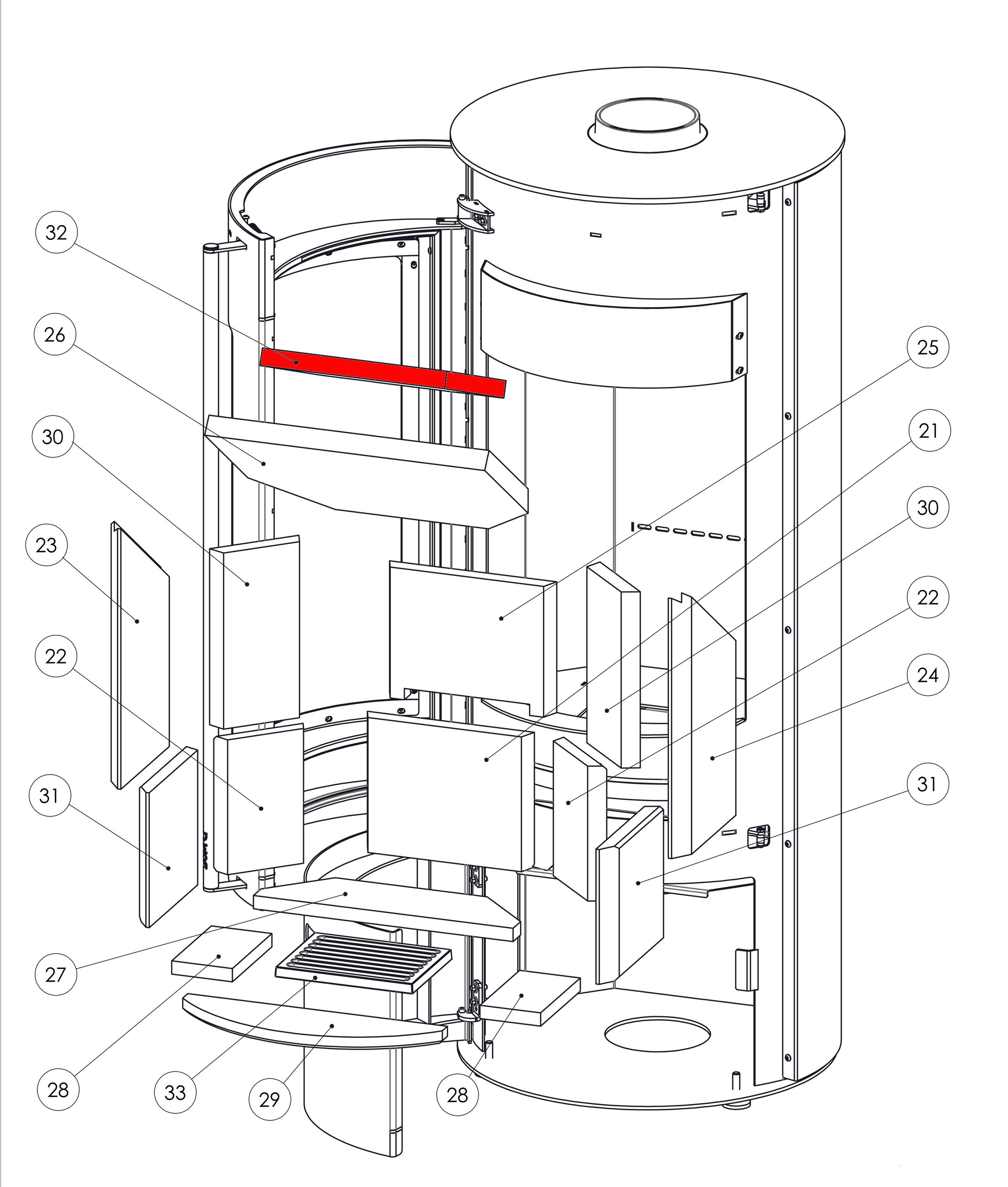 Supra Maud vlamplaat boven Supra Maud vlamplaat boven