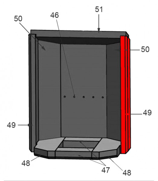 Justus Borkum Seitenstein rechts vorne C Brennraumstein Justus Borkum Seitenstein rechts vorne C Brennraumstein
