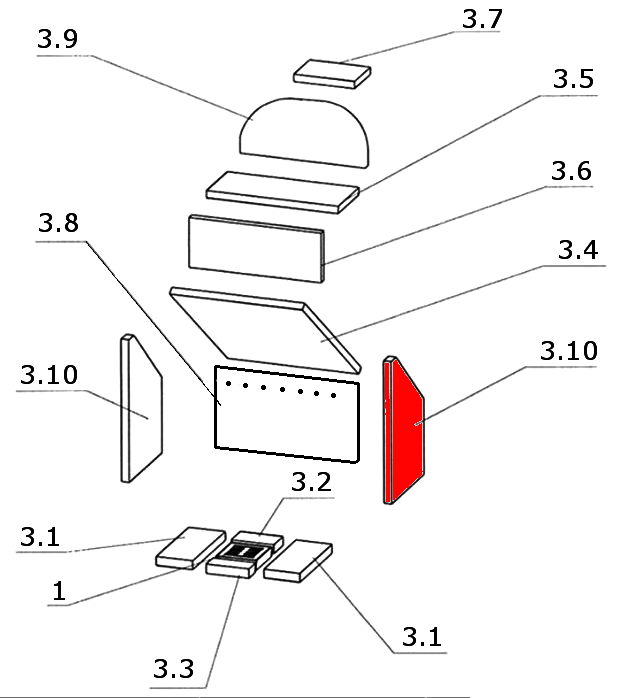 Oranier Stockholm 6 Seitenstein rechts A Brennraumstein Oranier Stockholm 6 Seitenstein rechts A Brennraumstein