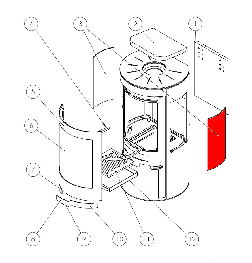Panadero Suerte Seitenglas rechts Glasscheibe Panadero Suerte Seitenglas rechts Glasscheibe
