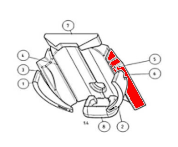 Austroflamm Clou compact Pellet Seitenstein rechts hinten Brennraumstein Austroflamm Clou compact Pellet Seitenstein rechts hinten Brennraumstein