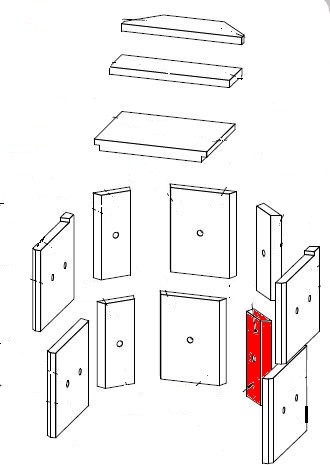 Fireplace Korsika SP Zijsteen rechts onder achteraan Fireplace Korsika SP Zijsteen rechts onder achteraan