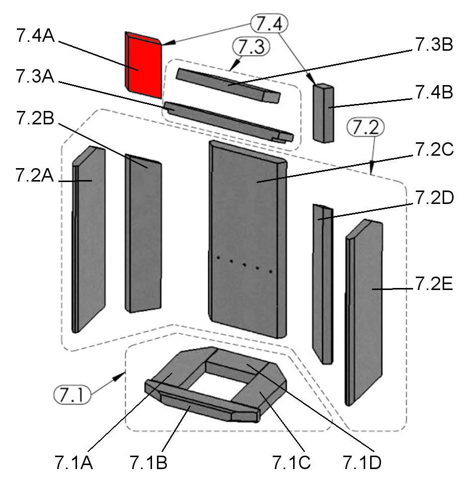 Oranier Pori 5 Abschirmung links D Isolierstein Oranier Pori 5 Abschirmung links D Isolierstein