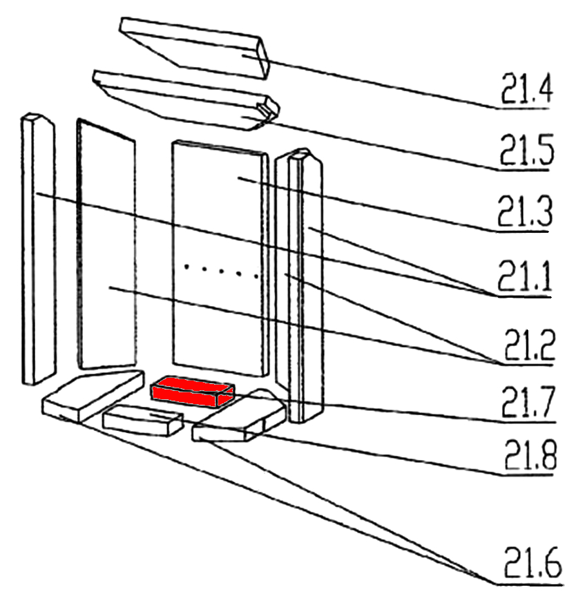 Oranier Pori 5 Bodemsteen achteraan A Oranier Pori 5 Bodemsteen achteraan A