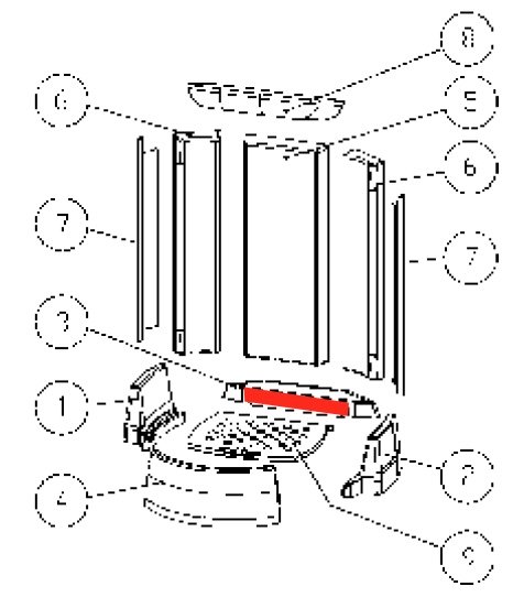 Austroflamm Pi-Ko bundsten bagved