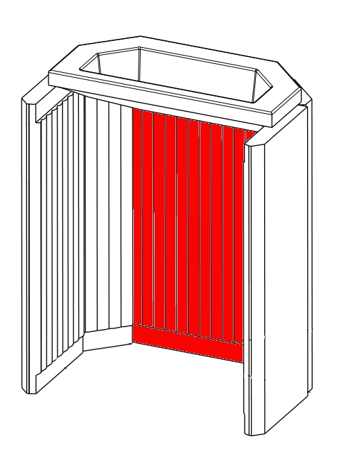 Romotop Meru cegła tylnej ściany Romotop Meru cegła tylnej ściany