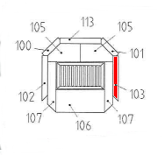 Haas-Sohn Bornholm 164.17 cegła boczna z prawej strony z przodu A Haas-Sohn Bornholm 164.17 cegła boczna z prawej strony z przodu A