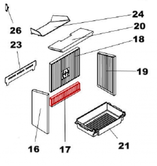 Haas-Sohn Gastein easy 350.15 cegła tylnej ściany na dole