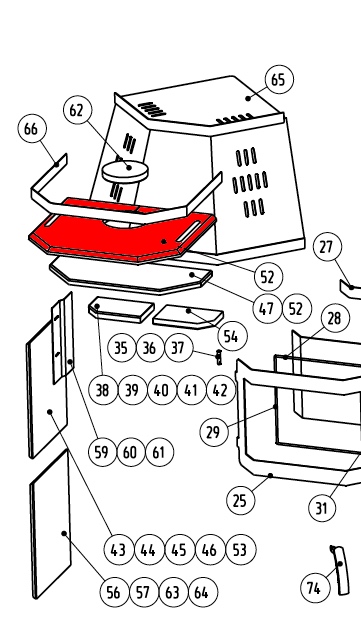 Wamsler PSF afdækningsplade natursten Wamsler PSF afdækningsplade natursten