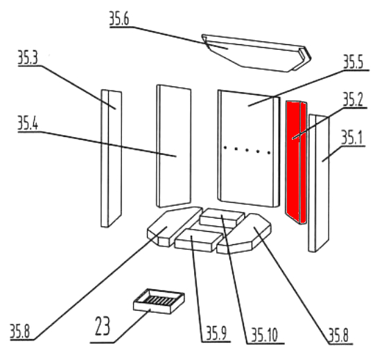 Justus P50-5 Seitenstein rechts hinten B Explosionszeichnung Justus P50-5 Seitenstein rechts hinten B Explosionszeichnung