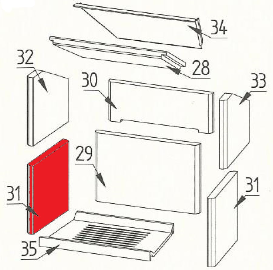 Fireplace Lido sidesten venstre nede