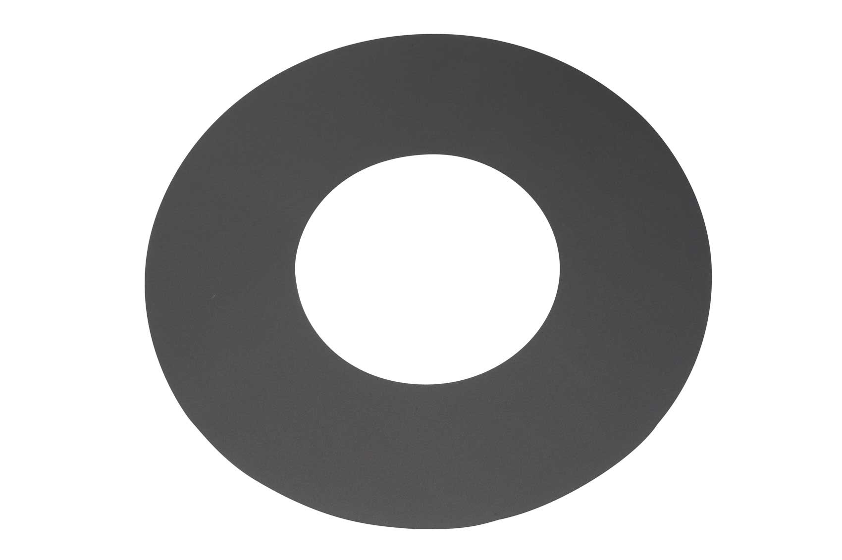 Deckenrosette Rauchrohr Stahl Randbreite 90 mm Ø 150 mm schwarz, flach