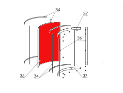 Fireplace Amarant glas