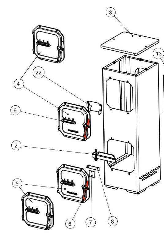 Wamsler Colorado uchwyt drzwi Wamsler Colorado uchwyt drzwi