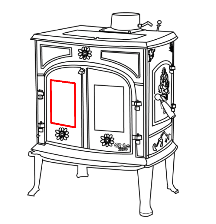Globe Fire Comet Scheibendichtung links Glasdichtung Globe Fire Comet Scheibendichtung links Glasdichtung