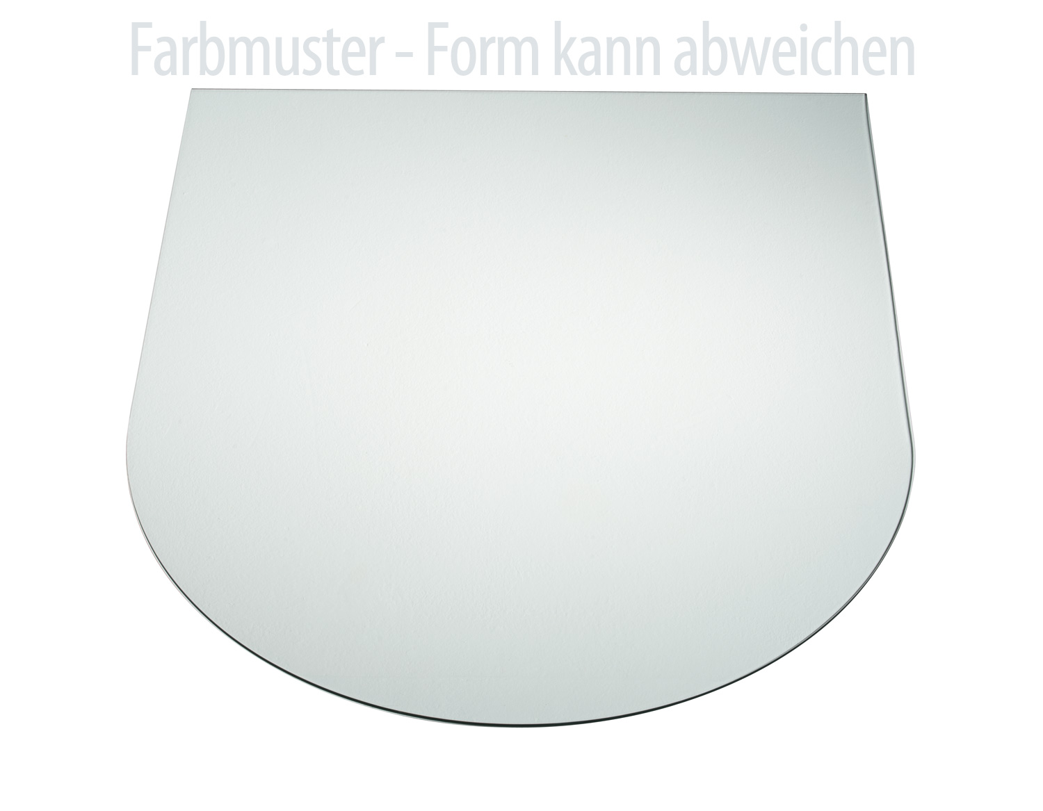 Kamin Bodenplatte, 6 mm ESG-Klarglas, Segmentbogen 1000 x 1000 mm