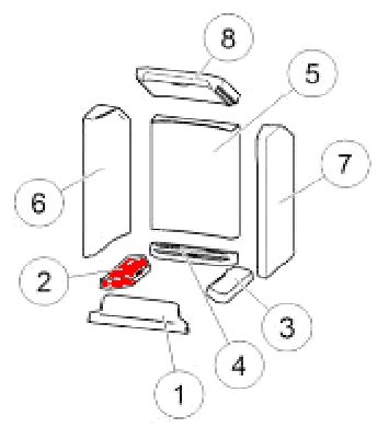 Austroflamm Moby pietra per fondo a sinistra