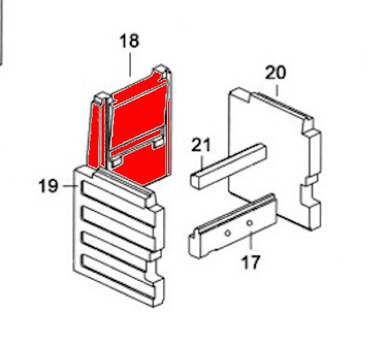 Haas+Sohn HSZ 40.2 Rückwandstein Feuerraumstein Haas+Sohn HSZ 40.2 Rückwandstein Feuerraumstein