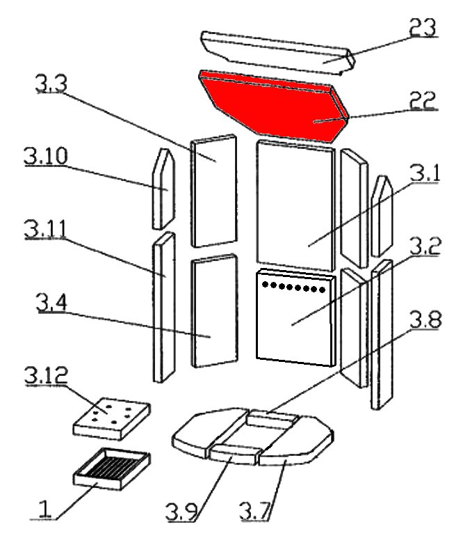 Oranier Polar 8 vlamplaat onder C Oranier Polar 8 vlamplaat onder C