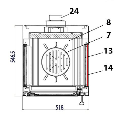 Haas-Sohn Panorama 255.15 vitre droit extérieur Haas-Sohn Panorama 255.15 vitre droit extérieur