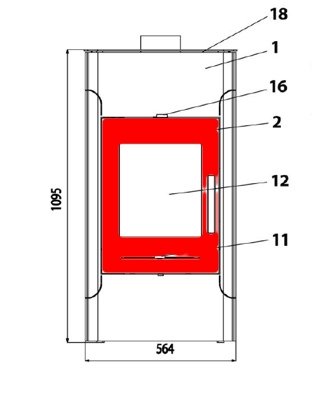 Haas+Sohn Cers 469.17 Feuerraumtür gussgrau Haas+Sohn Cers 469.17 Feuerraumtür gussgrau