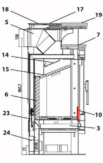 Haas-Sohn Nordal 249.17 stående rist