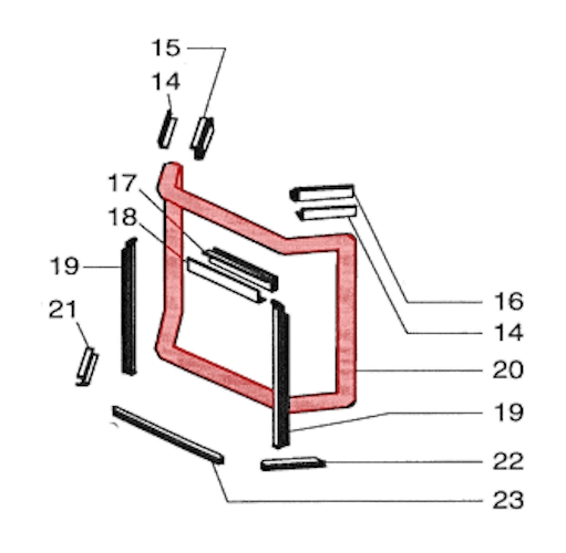 Supra Saphir 1701 dørpakning Supra Saphir 1701 dørpakning