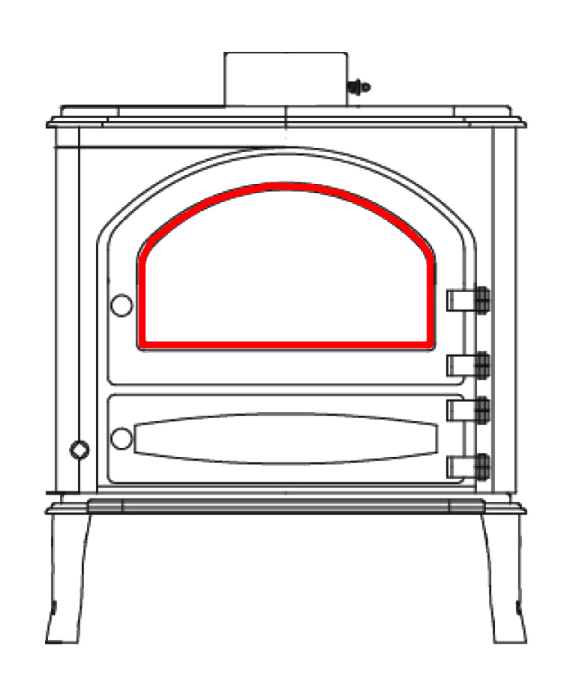 Globe Fire Neptune Elegance glasruit afdichting Globe Fire Neptune Elegance glasruit afdichting