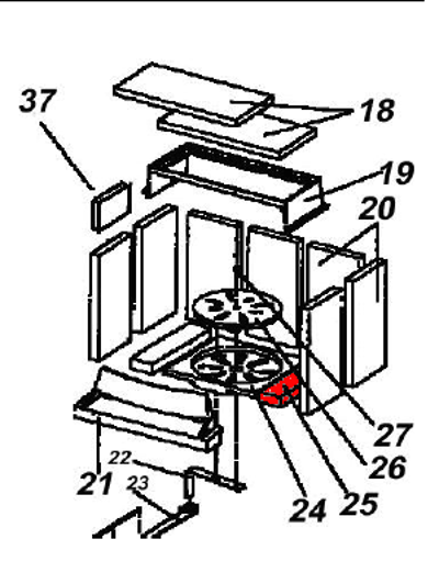 Austroflamm Terra Bodemsteen rechts