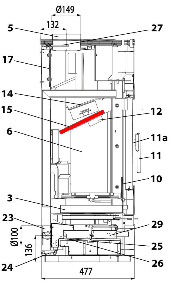Haas-Sohn I 3020 røgvenderplade nede