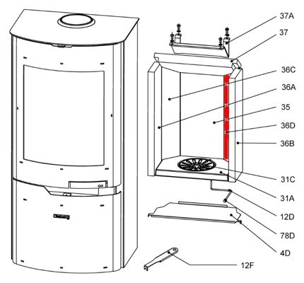 Olsberg Antuco Seitenstein rechts hinten Olsberg Antuco Seitenstein rechts hinten