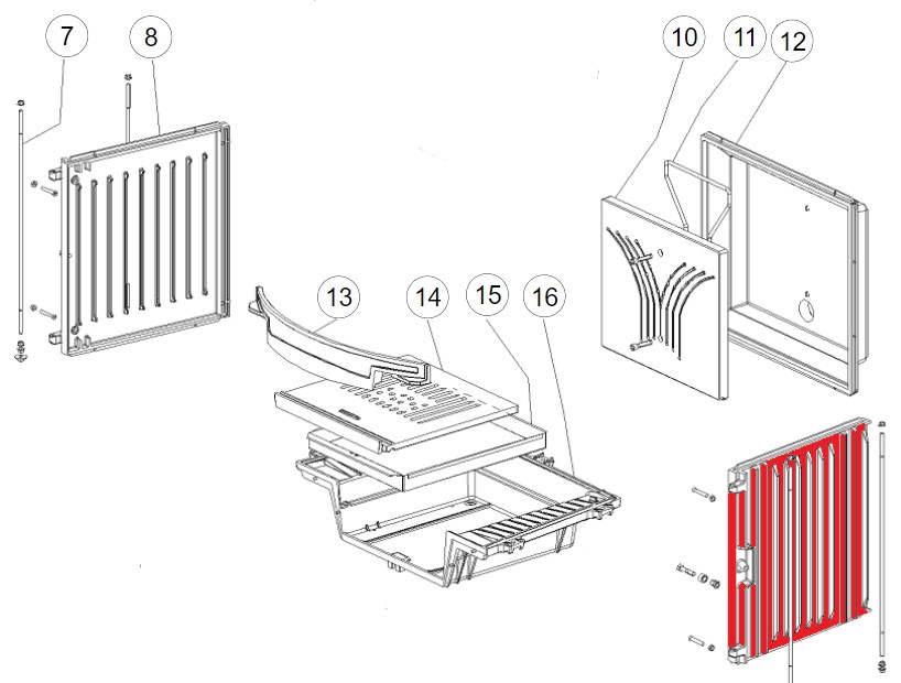 La Nordica Focolare 70 Tondo Seitenplatte rechts B La Nordica Focolare 70 Tondo Seitenplatte rechts B