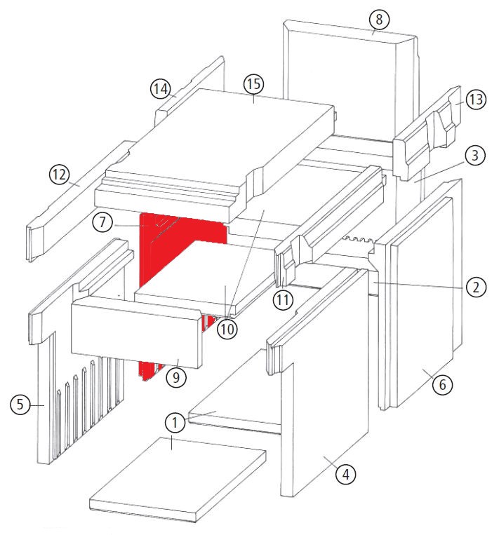 Leda Diamant H11 cegła boczna z lewej strony z tyłu