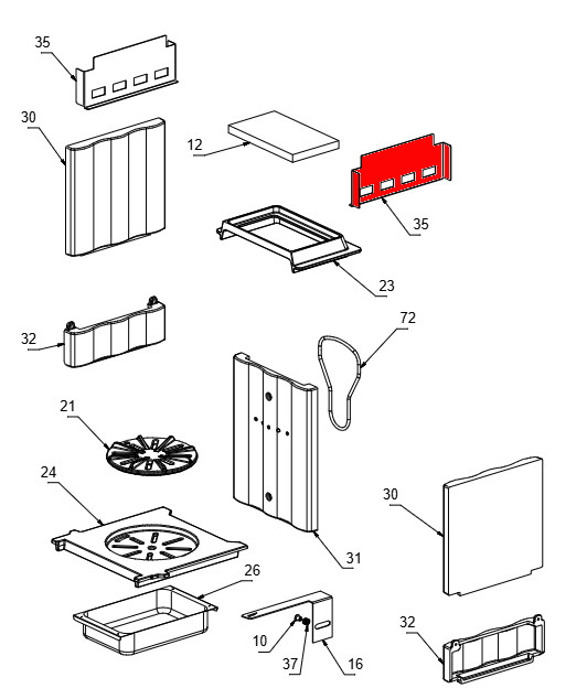 La Nordica Ester Forno déflecteur d'air droit La Nordica Ester Forno déflecteur d'air droit