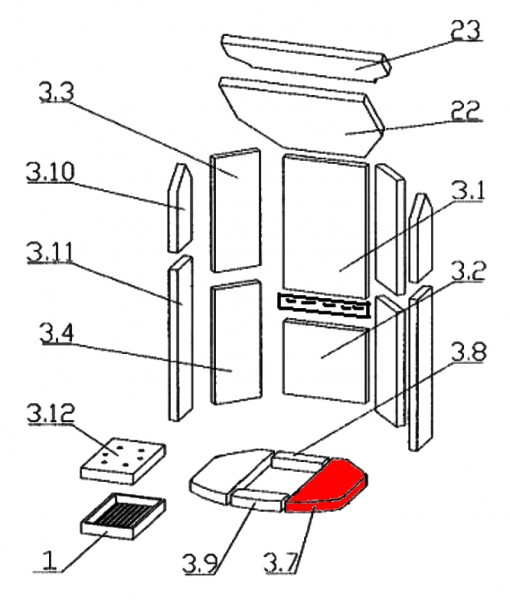 Oranier Arktis 8 Bodemsteen rechts C Oranier Arktis 8 Bodemsteen rechts C
