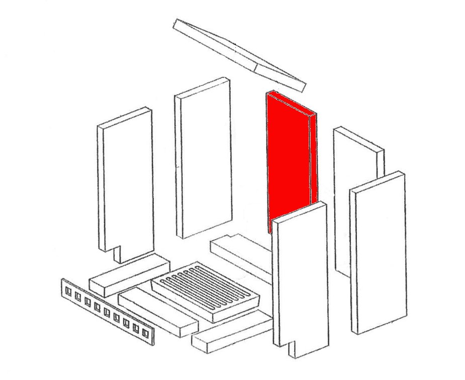 Caminos Quadro pierre de plaque arrière gauche Caminos Quadro pierre de plaque arrière gauche
