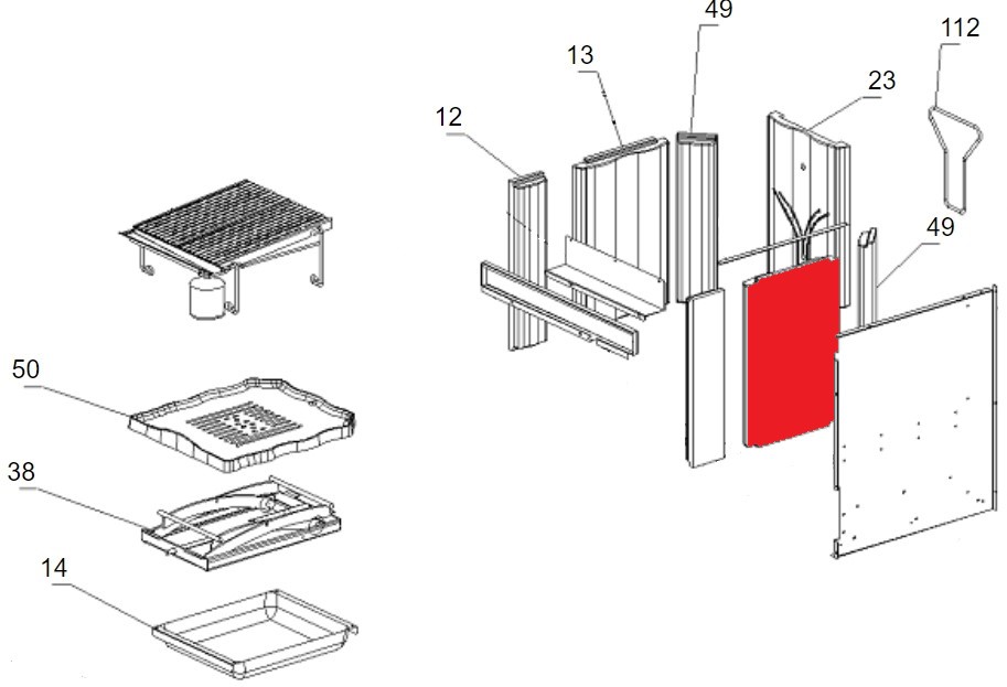 La Nordica America NE pierre latérale droit milieu B