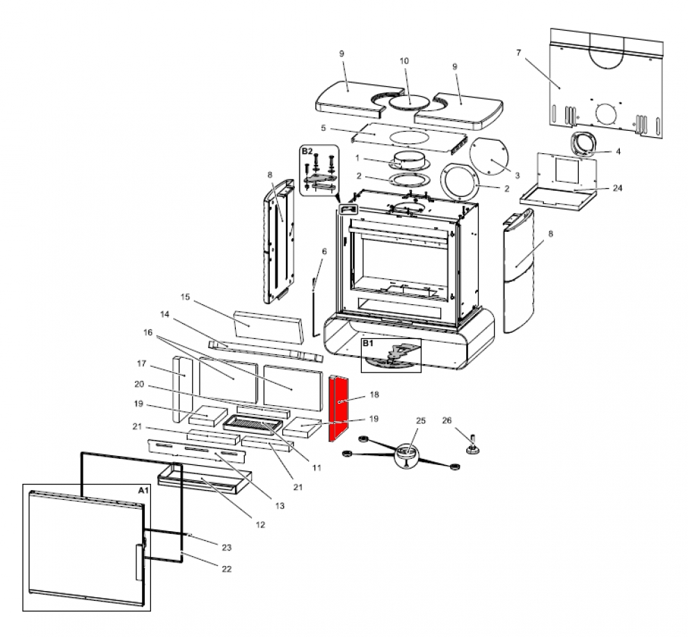 Haas+Sohn Fulham easy 347.15 Seitenstein rechts Haas+Sohn Fulham easy 347.15 Seitenstein rechts