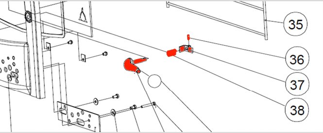 Austroflamm G2 poignée de porte kit Austroflamm G2 poignée de porte kit