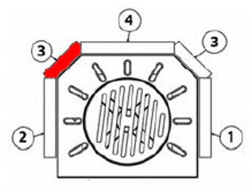 Haas+Sohn Leon 234.17 Seitenstein links hinten Feuerraumstein Haas+Sohn Leon 234.17 Seitenstein links hinten Feuerraumstein