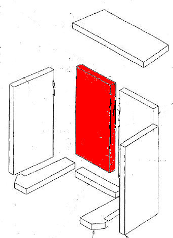 Skantherm Tano cegła tylnej ściany z lewej strony B Skantherm Tano cegła tylnej ściany z lewej strony B