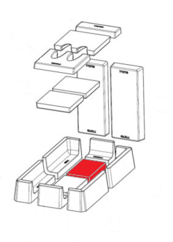 Austroflamm KE 55x51 S3 brændeplade bagved