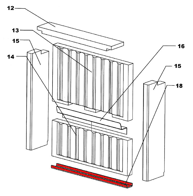 Koppe Nando steun Achterste muur steen