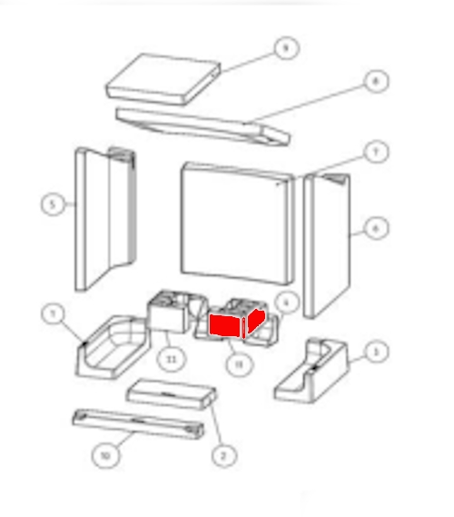 Austroflamm Mo Duo Bodemsteen rechts midden Austroflamm Mo Duo Bodemsteen rechts midden