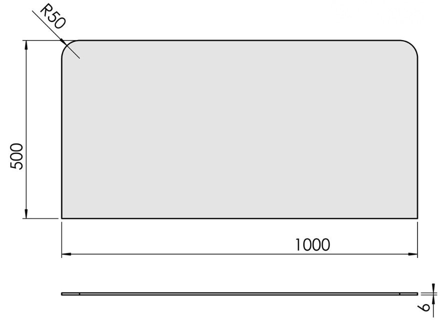 Termatech szklana płyta podłogowa Termatech szklana płyta podłogowa
