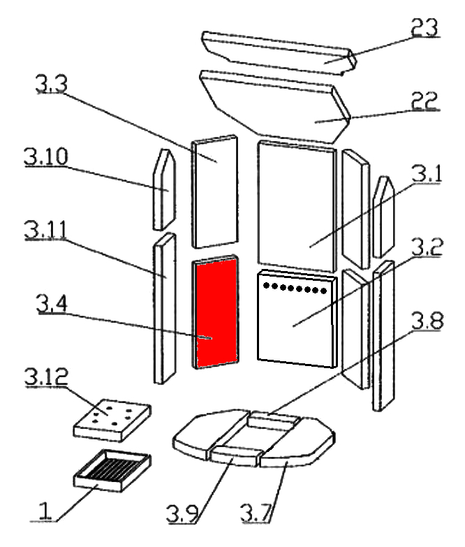 Oranier Arktis 8 Zijsteen links achteraan onder C Oranier Arktis 8 Zijsteen links achteraan onder C