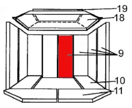 Austroflamm Wega pietra posteriore a destra centrale A Austroflamm Wega pietra posteriore a destra centrale A